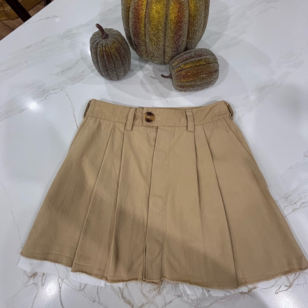 Rumored Beige tan Mini Skirt